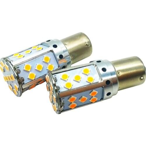 WTS 50pcs 1156 PY21W car Canbus Turning Signal high power light T20 7440 P21W 3030 35SMD LED Lamp Tail Rear bulb 12V Yellow auto