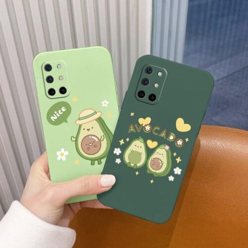 Fruit Couple Funny Square Ultra Thin Lens Protection Case For Oneplus 8t Soft Liquid Silicone Phone Cover For 9 9pro 9r pro Case