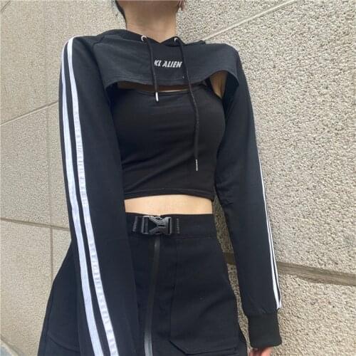 Hooded Sweatshirt Womens 2020 Autumn / Winter New Reflective Letter Printed Batwing Sleeve Top Harajuku Style En