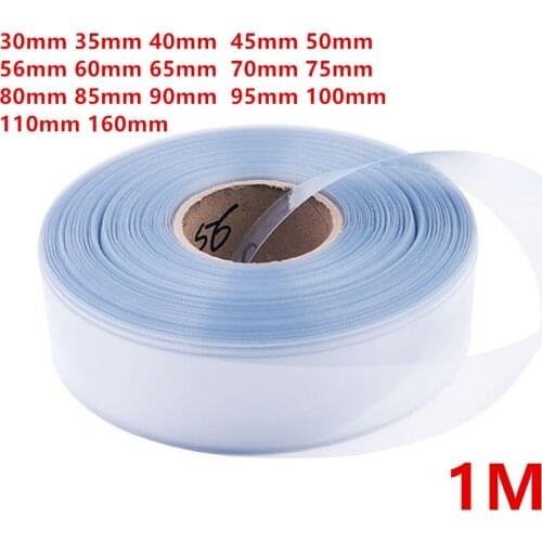 1m Transparent bluish Lipo Battery Casing PVC Heat Shrinkable Tube Model Accessories Battery Case 30-160mm