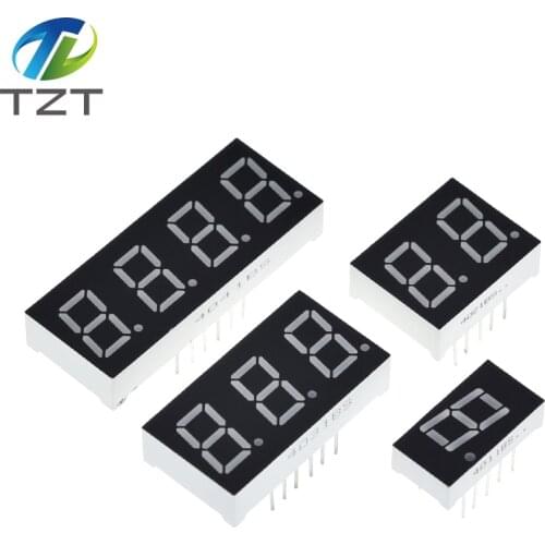 10Pcs 0.4 Inch Digital Tube LED 1Bit 2 Bit 3 Bit 4 Bit Clock Common Anode Cathode 0.4" 7 Segment Led DIY Red Board