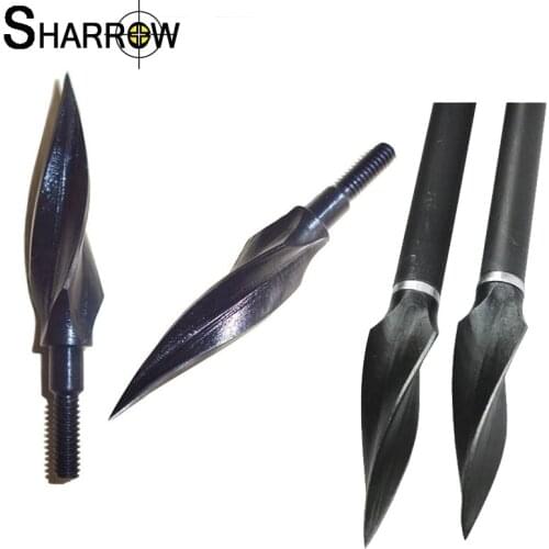 10pcs Archery Arrowhead 150grain BroadheadsThreaded Arrowheads Alloy Steel Points Tips for Recurve Compound Bow Crossbow Hunting