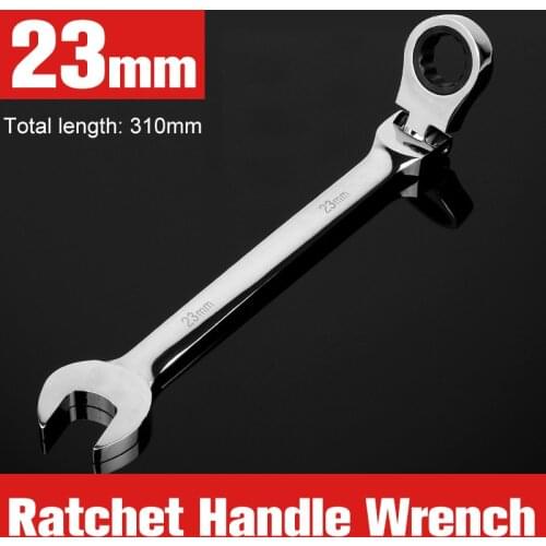 23mm Ratchet Spanners Torque Universal Impact Oil Filter Ratchet Handle Wrench Keys with Ring Set Head End Combination Spanner