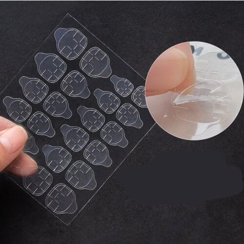 24Pcs / Sheet Transparent Double Side Adhesive Tapes Glue Sticker False Nail Extension Stick Tools