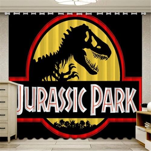 3D Fashion Jurassic Park Dinosaur Window Blackout Curtains For Living Room Cartoon Kids Blinds Finished Drapes Ultra-thin Micro