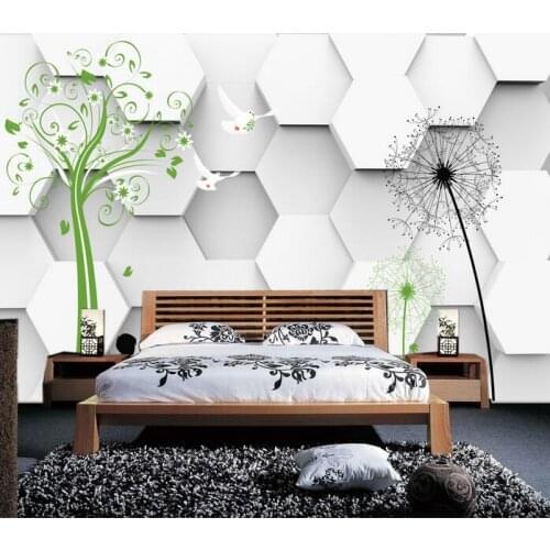 3d wallpaper custom mural non-woven 3d room wallpaper Contracted dandelion lovers tree 3 d mural photo 3d wall murals wallpaper
