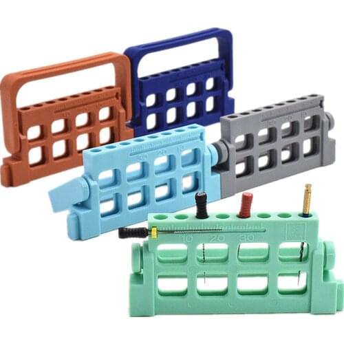 5 PCS Endodontic Block 8 Holes Dental Endo Files Holder With Measuring Function Sterilizable At High Temperature