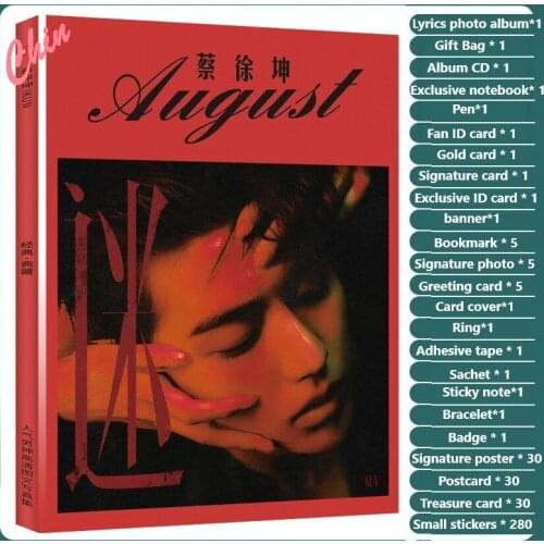 Chinese Star Cai Xukun Album CD Photobook Set Photo Album Gift Box Postcard With Poster Bookmark Key-chain Fan birthday Present