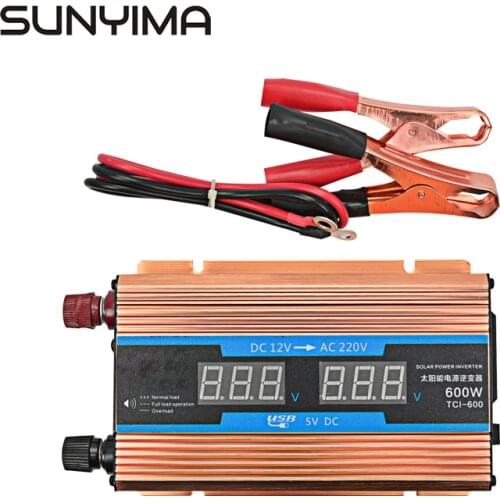 SUNYIMA 1Pc Inversor Circuit Board Size 145 x91mm 12V 600W Intelligent Double Digit Display For Solar Car Inverter With Usb