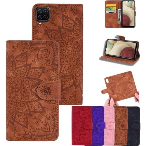 3D Flower Leather Case For Samsung Galaxy A12 A10 A40 A01 A21S A50 A51 A71 A22 A82 A02S A32 A20E A6 A7 A8 A9 Flip Wallet Cover