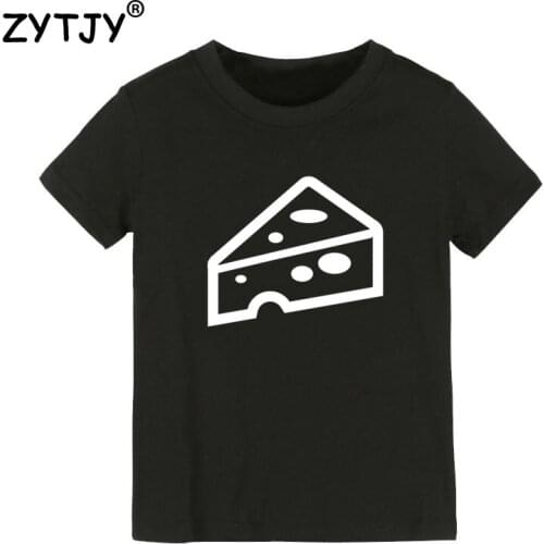 Cheese Print Kids tshirt Boy Girl t shirt For Children Toddler Clothes Funny Top Tees Drop Ship Y-13