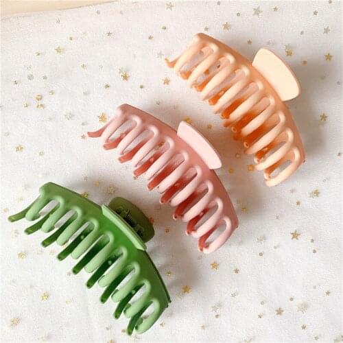 Korean Solid Large Hair Claws Elegant Acrylic Hairpins Plastic Hair Clip Barrette Crab Headwear for Women Girls Hair Accessories