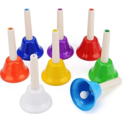 Diatonic Handbells Polychrome Bells Set For Kids Rhythm Musical Toy Gift Enlighten Musical Instrument