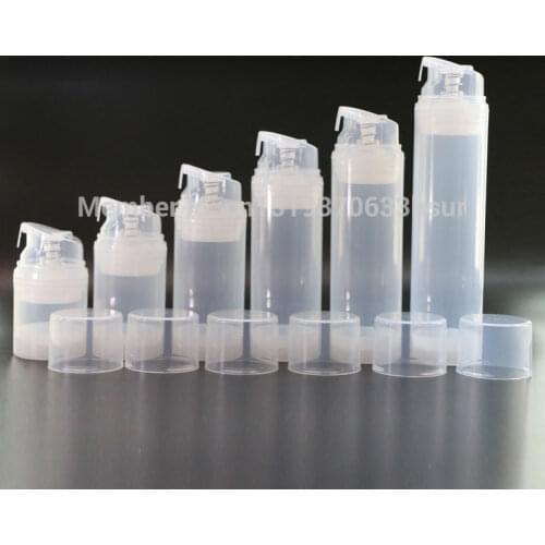 Makeup Tools Transparent Essence Pump Bottle Plastic Airless Bottles For Lotion Shampoo Bath Cosmetic Container 10 pcs/lot