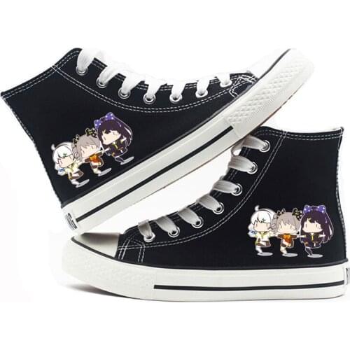 Unisex Anime Honkai Impact 3 Casual Canvas Shoes plimsolls Low Flat shoes Sneakers 00