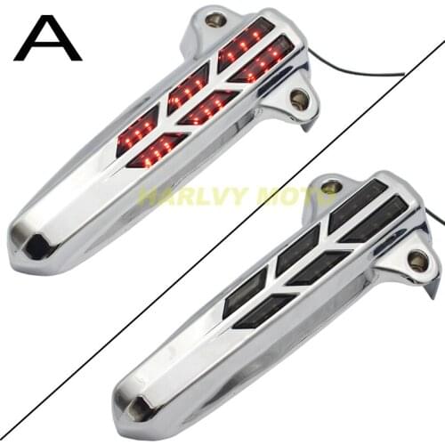Chrome LED Lighted Forkini Lower Leg Covers for Harley Davidson Touring 2014-UP