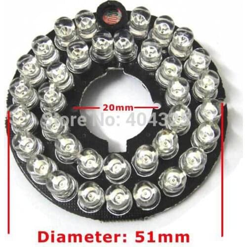 36 LEDs 5mm Infrared IR 60 Degrees Bulbs Board 850nm Illuminator For CCTV Camera