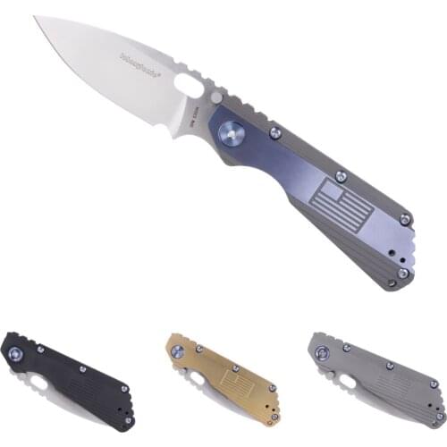 JohnnyJamie Custom Strider SMF 3.5" TC4 Titanium Handle CPM S35VN blade Tactical Folding combat survival Knifes