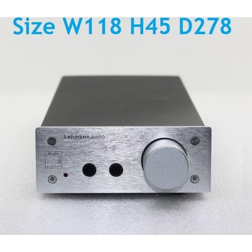 AMP Amplifier Housing Box Mini Size W118 H45 D278 Lehmann Chassis Amplifier Power Supply Enclosure DIY Aluminum Chassis TT650