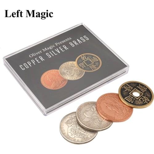 Copper Silver Brass (CSB) Magic Tricks Coin Appear Vanish Magia Magician Close Up Illusions Gimmick Props Mentalism Fun Easy