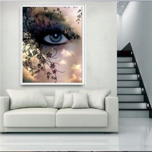 New Diamond Embroidery Flower woman eyes picture of Rhinestones Mosaic 5D DIY Diamond Painting Full square /Round Decor FG1131