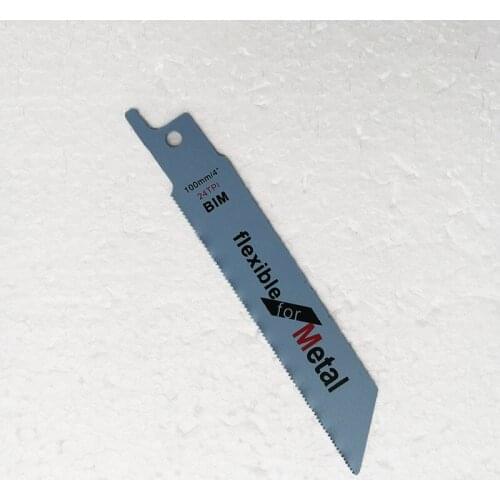 100mm 24teeth reciprocating saw blade made of BIM for wood steel pipe steel nail fast cutting 9pcs saw