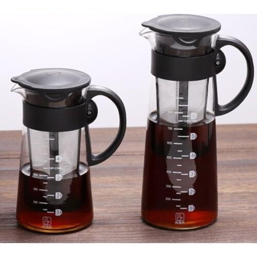 Portable brew Dual use filter Coffee&Tea Pot Espresso Ice Drip Maker glass Percolators kitchen accessories barista tool WY60318