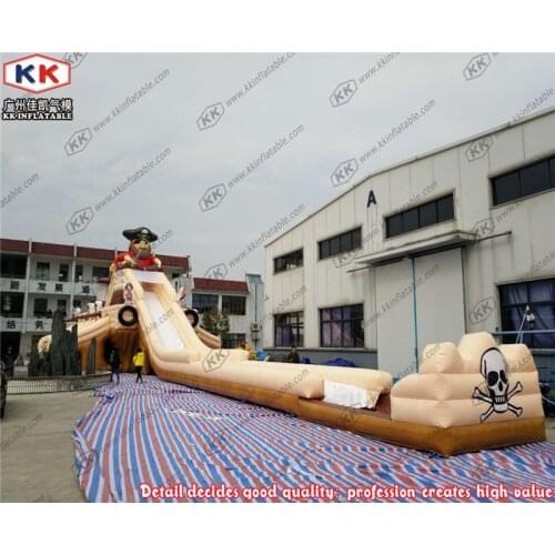 Attractive Pirate Long Slip Dip, beach inflatable water slide pool