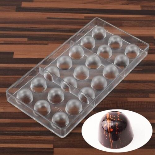 SHENHONG Polycarbonate Chocolate Mold 21 Cavity Confectionery Moulds Candy Decoration Bake Tray Pastry Baking Tools