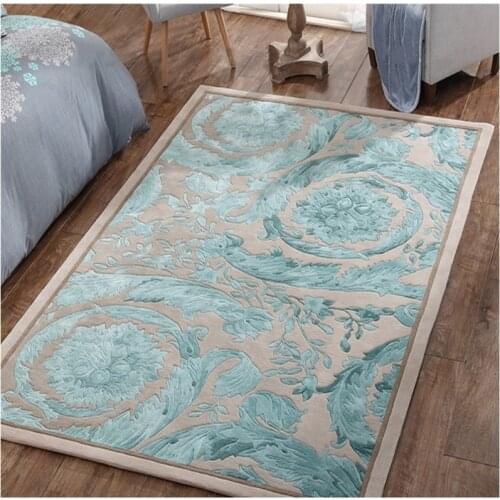 Hand carved wool rugs, flowers for the living room bedroom corridor carpet. Customizable color/size