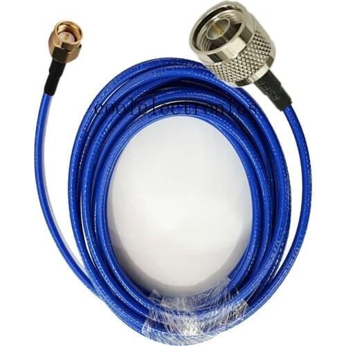 N Male to SMA Male RF Crimp Coax Pigtail Connector Blue Soft RG142 Cable 10/15/20/30/50CM 1/2/3/5/10M