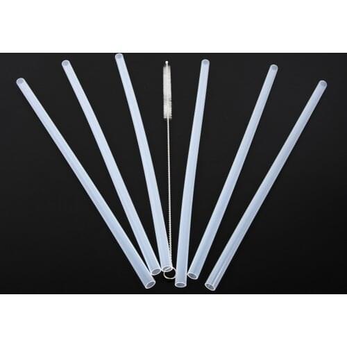 1 Set Outdoor Riding Straw Accessories Replacement 6x Straws +1x Cleaning Brush Set For Hydro Flask Wide Mouth Bottle