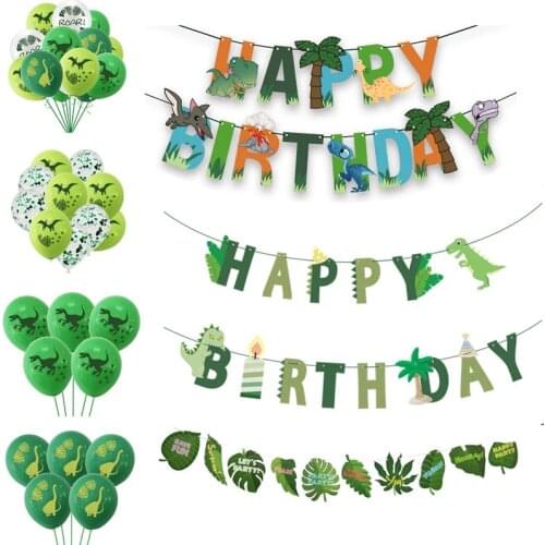 Dinosaur Party Balloon Dinosaur Jungle Wild Animal Party Kids Birthday Party Dino Happy Birthday Banner Party Decor