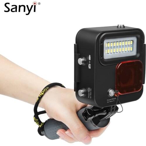 20 LEDs Diving Flashlight Underwater 40m Tactical Torch USB Rechargeable 18650 Fill Light Diving Photography Video Flashlights