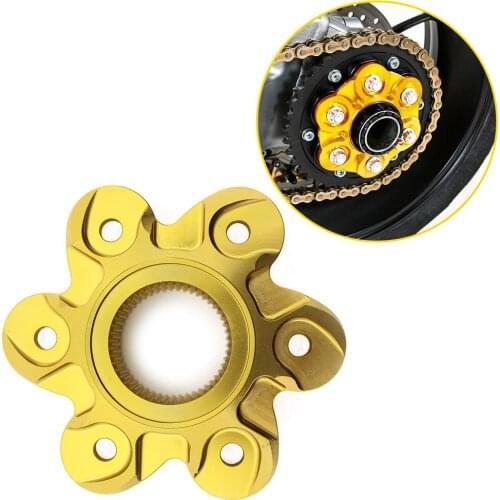 Gold Rear Aluminum Billet Sprocket Drive Flange Cover For Ducati Multistrada 1200 S Pikes Peak 16-17 Streetfighter 1098/S 09-14