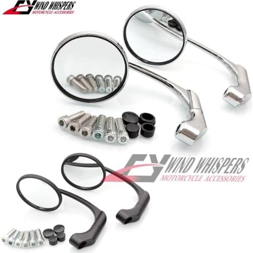 Motorcycle Retro Rear View Mirrors For Harley 883 Triumph Piaggio VESPA GTS 300 Benelli Leoncino 500 CB400ss CB1300 bobber