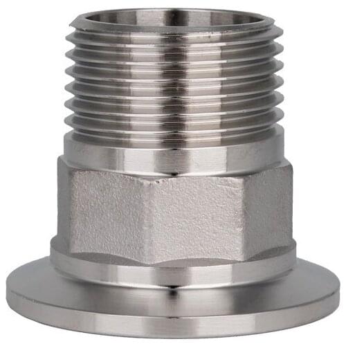 1.5" (DN40) BSPT Male to Tri Clamp Adapter Sanitary SS304 Stainless