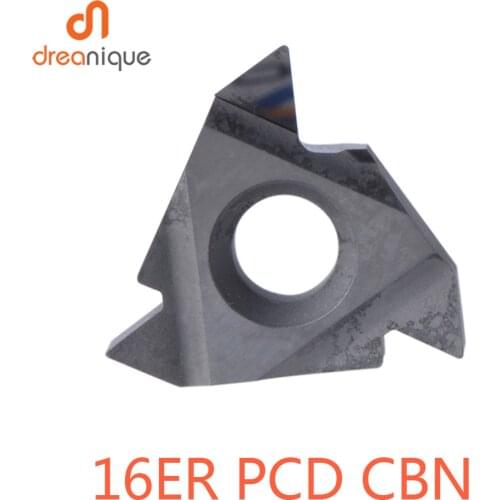 1PC 16ER 16ir thread cutter PCD insert CBN Insert CNC lathe cutter carbide inserts 16ER 16ir turning tools