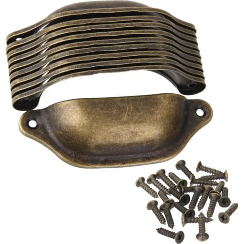 Cabinet Knobs Antique Cupboard Cabinet Cup Furniture Dresser Shell Pull Handles Knobs and Handles Cabinet Pulls Hardware 1 PCS