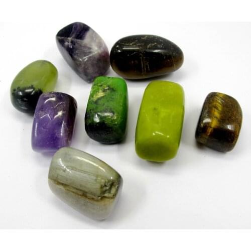 100% Natural Mixed Tumbled Stones Healing Gen Stone Loose Bead Nugget stones Polished stones 5pcs/lot approx 20-30mm