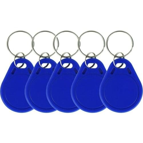 100pcs/lot Door Access Rewritable LF 125khz T5577 RFID Key Fob Waterproof ABS Passive Proximity RFID Tag Token with Keychain