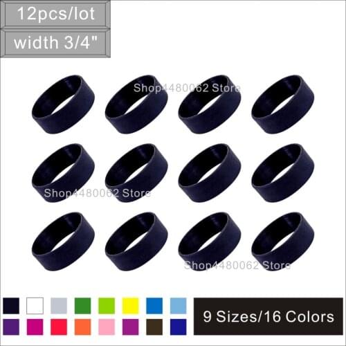 12pcs/lot 19mm width Plastic Bracelet in Adult size Silicone Wristband in Youth and Children Size for Events