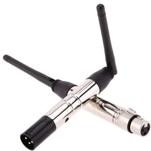 2.4G wireless DMX512 transceiver; Male & Female 2 in 1 XLR Receiver & Transmitter