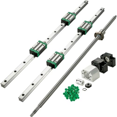 2X Linear Rail HGR20-900mm 4X BlocksBallscrew RM1605-900mm BF12/BK12CNC Set Laser Exgraver Tool