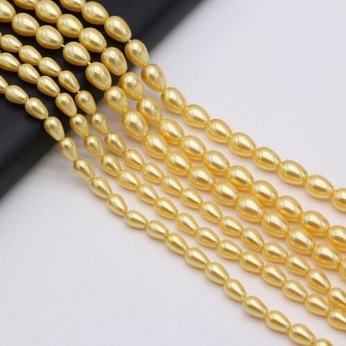 Natural Shell Beads Waterdrop Shape Pearl Shell Beads Necklace Accessories Charms for Jewelry Making Bracelet Earrings Gift