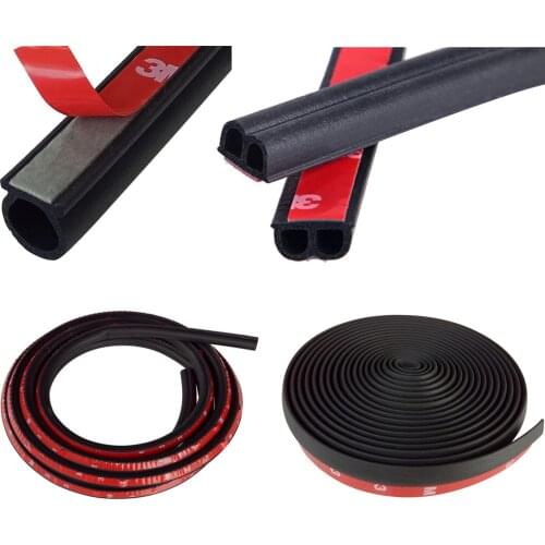 Shape P/B/D Auto Rubber Seals Car Door Sealing Strip for Car Noise Insulation Soundproofing 2/4/6/10M