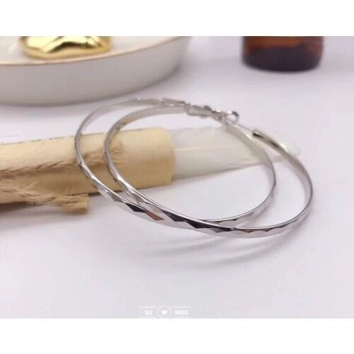 Free Shipping Fashion Women Girl Trendy Large Hoop Earrings Big Pattern Circle Earrings Brand Loop Earrings Jewelry