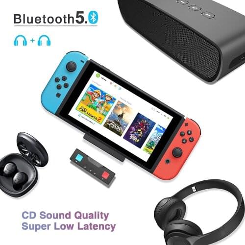 Bluetooth Audio Transmitter V5.0 Receiver For Nintendo Switch/PS5/PS4/PC Stereo Audio Transmitter Bluetooth Dongle With Type-C