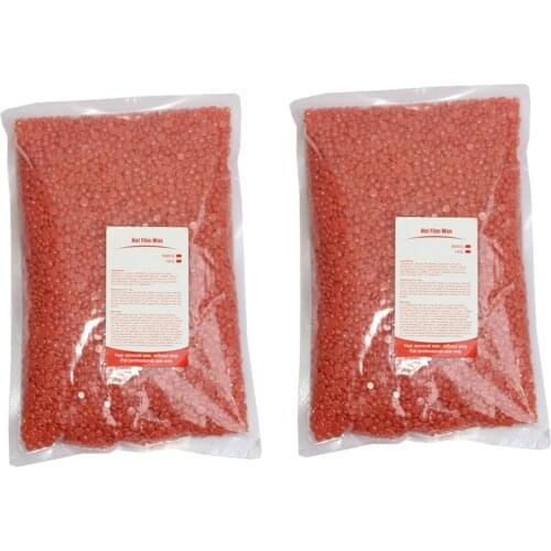 1KG, Hard Pearl Wax Beans Skin Care Hair Removal Waxing Beads for Chest Face Body Arm - Strawberry