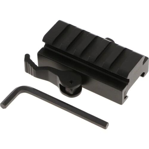 1/2" QD Quick Release Riser Scope Mount For 20mm Picatinny Rail Base Black
